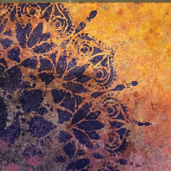 HANDCRAFTED Abstract Rainbow Texture Painting HANDPAINTED HANDMADE Wall Art - Picture 10 of 17